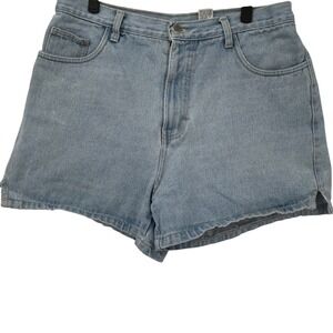 Bill Blass Jeans Vintage High Waisted Denim Shorts Light Wash Blue Womens 14